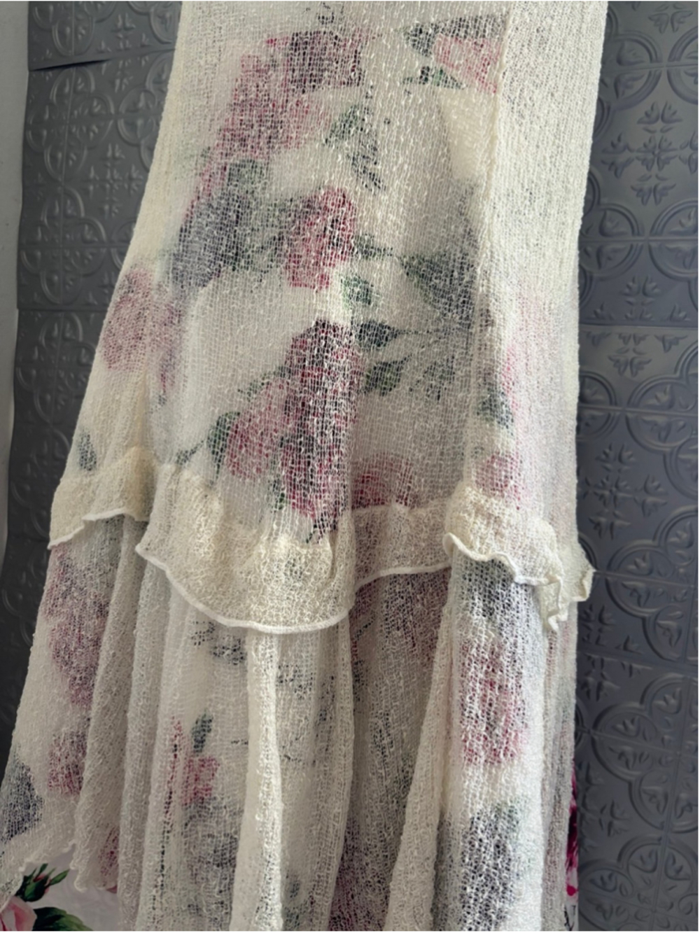 serene lifestyle Italy white sleeveless beach swim cover-up open Long cardigan - Picture 5 of 8